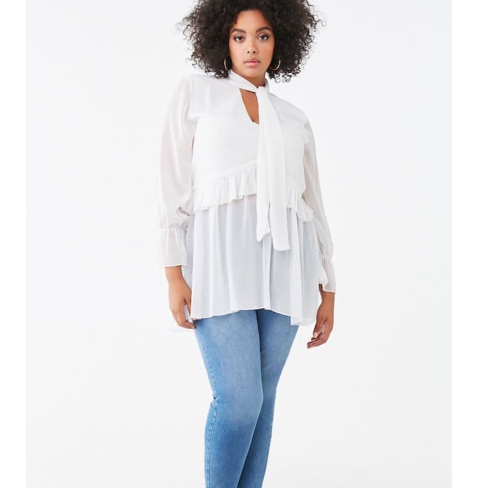 White Forever 21 Blouse / Top